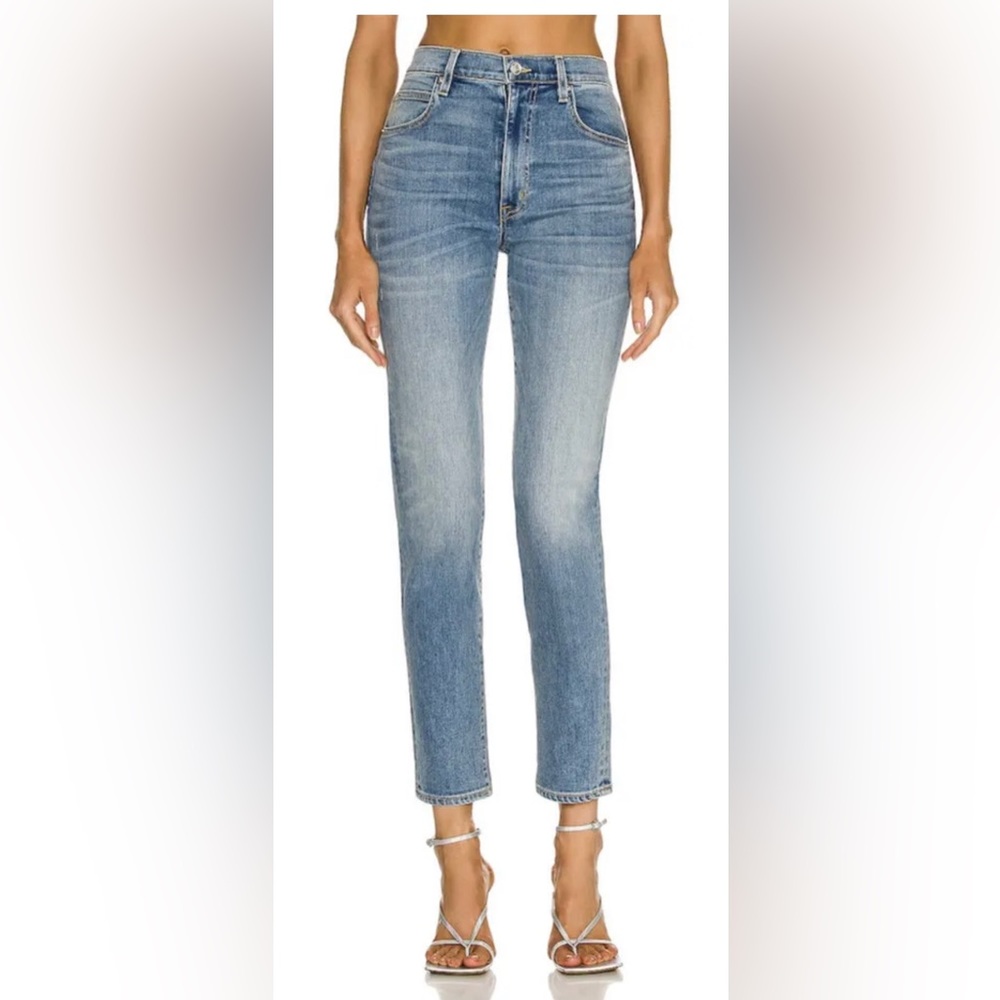 SLVRLAKE Denim Roxy Jeans in Love to Burn Wash High Rise Straight Size 30. - Picture 2 of 9